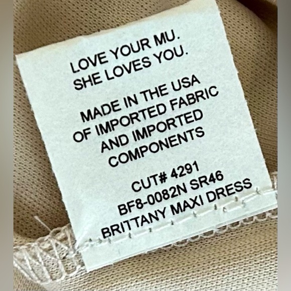 NWT Show Me Your MuMu Brittany Maxi Dress Show Me the Ring Crisp in Dove Grey, S - Picture 12 of 15